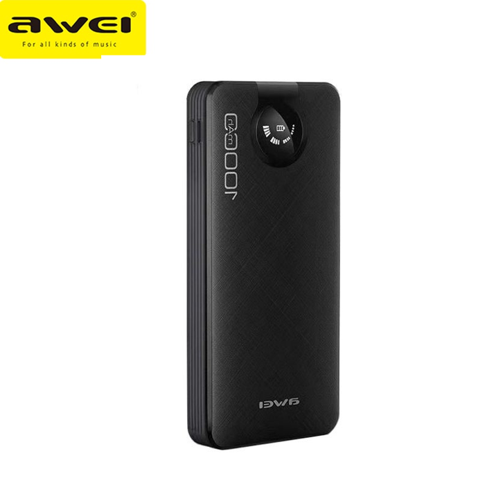 Awei P133K 10000mAh Fast-Fill Power Bank with 4 Self-Contained Cables